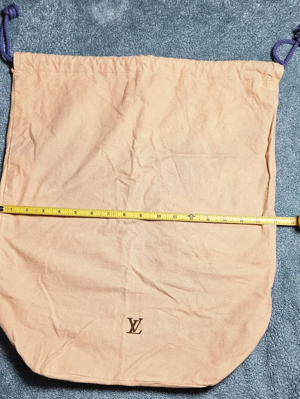 Louis Vuitton XL Drawstring Dust Bag Keepall Travel Tote Onthego Handbag Pouch